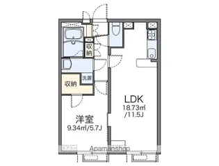 レオパレスKOEMON Ⅱ【3階】の間取り