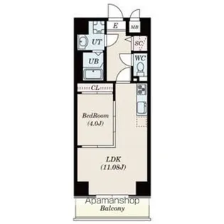 S-FORT古出来fiore【1104号室】の間取り