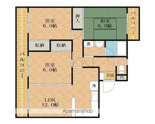 シャンスールミエール【2C号室】の間取り