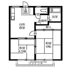 パナハイツホワイト【102号室】の間取り