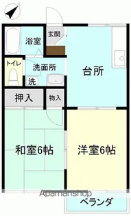 2DKの間取り画像