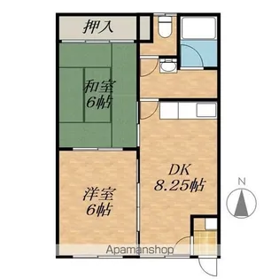 飛田ハイツ【2階】の間取り