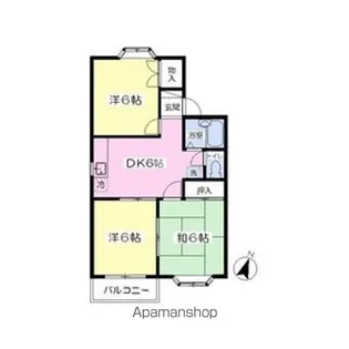 岩手県盛岡市岩脇町【アパート】の間取り