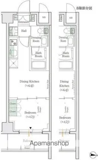 ワンルーフレジデンス亀戸【3階】の間取り