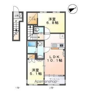 PLAINE掛尾【2階】の間取り