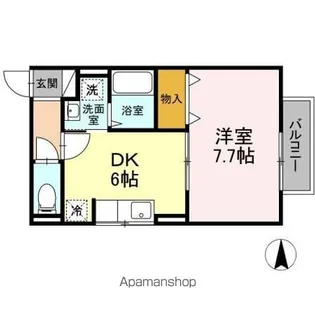 サンハイツ【1階】の間取り
