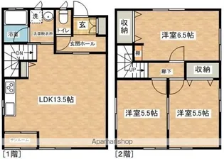 コートハウス飯田Ⅱ【206号室】の間取り