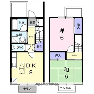 ウッドベアー新元島【1階】の間取り