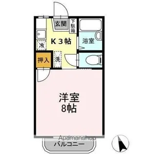 コーポあい A棟【1階】の間取り