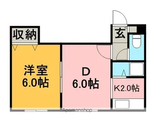 プラザイン桑園【2階】の間取り