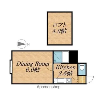 クロスコート【405号室】の間取り