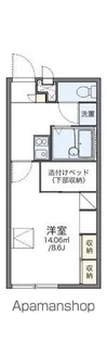 レオパレス恵【1階】の間取り