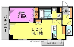 パークアクシス東高円寺【5階】の間取り
