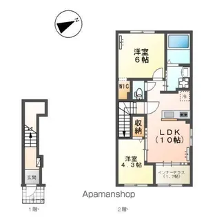 ディオ ポルテ【2階】の間取り