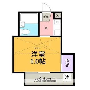 アトランティス東岡崎【202号室】の間取り