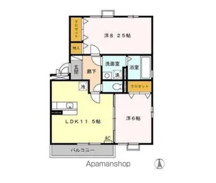 ジューンベリー【2階】の間取り