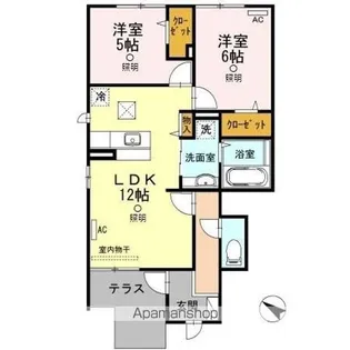 パークサイドレジデンス【1階】の間取り