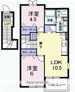 ノーヴァ壱番館【2階】の間取り