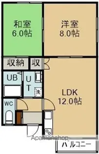 メゾンヴォーグ(メゾンヴォーグ)【201号室】の間取り