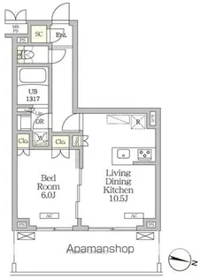 ミレーネ滝野川【1階】の間取り