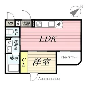 ホロン伊勢原【4階】の間取り