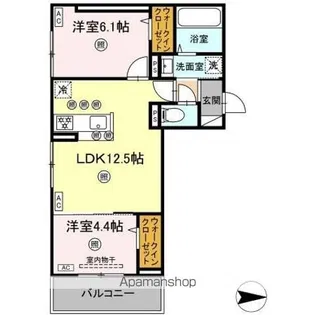 アフィネ浜ノ茶屋【3階】の間取り