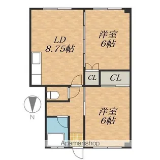 松井ハイツ【1階】の間取り