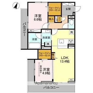 KOAひばりヶ丘【3階】の間取り