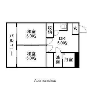 フォロ塩原【405号室】の間取り