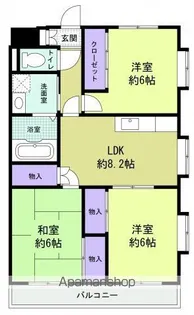 プレミールS【201号室号室】の間取り