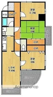 ラフェスタ大塩【405号室】の間取り