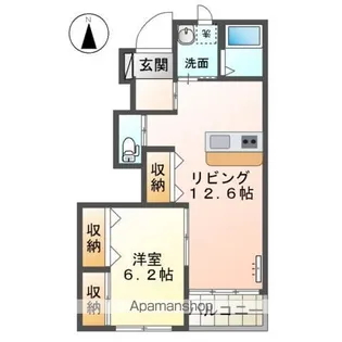 ボヌール エテルネル【1階】の間取り