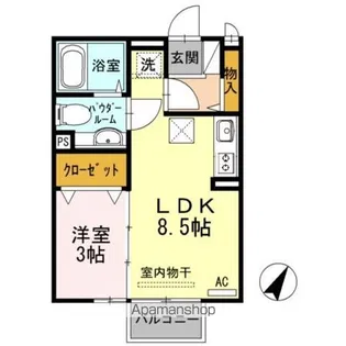 ピースフリー【1階】の間取り