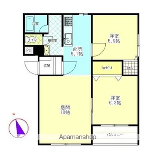 ヒーローズ【4B号室】の間取り