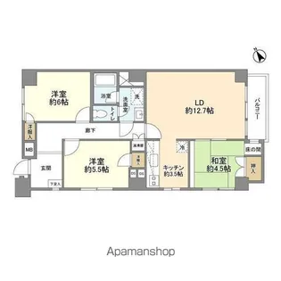 トーカンマンション立川第2【5階】の間取り