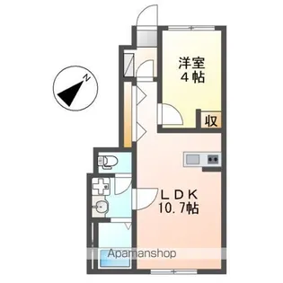 ベルメゾン矢取Ⅱ【101号室】の間取り
