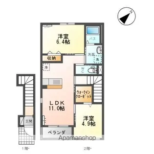 花風車【2階】の間取り