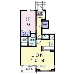 エトアール18B【1階】の間取り