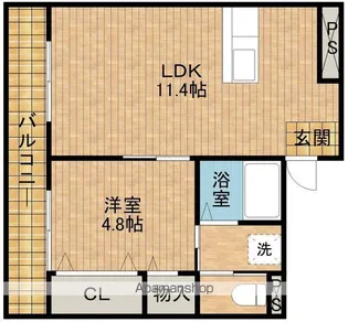 ハイツアドバンス【3階】の間取り