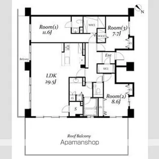 ロイヤルパークス千種【9階】の間取り
