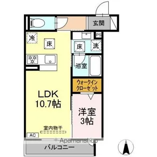 セレスティア田神 WEST【1階】の間取り