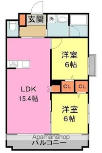エーデルコート【401号室】の間取り