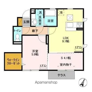 サイドガーデン南増尾 A棟【1階】の間取り