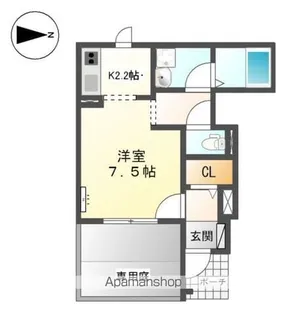 グロリアス ムーンレッド【1階】の間取り