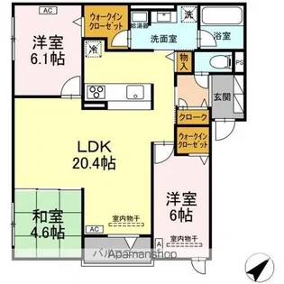 (仮称)盛岡鉈屋町PJ【1階】の間取り