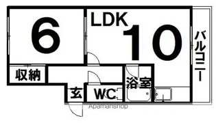 柏ハイツ【2-B号室】の間取り