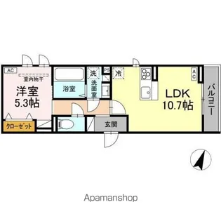 セレスティア大和町【3階】の間取り
