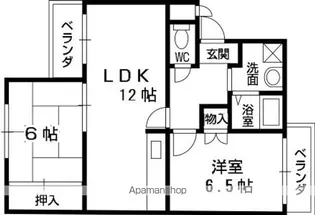 サニーパーク松川【3階】の間取り