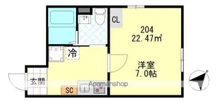 PUERTA東門前【2階】の間取り