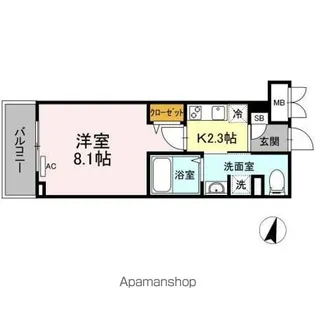 オリヴィエ宝町【5階】の間取り